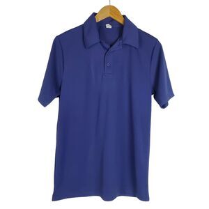 ALO Mens Polo Shirt Size S Blue Short Sleeve Performance Training Casual
